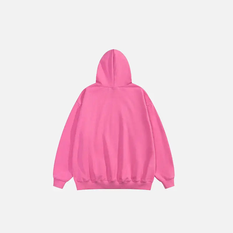 Y2k cartoon graphic rainbow loose fit hoodie for stylish comfort - hoodies