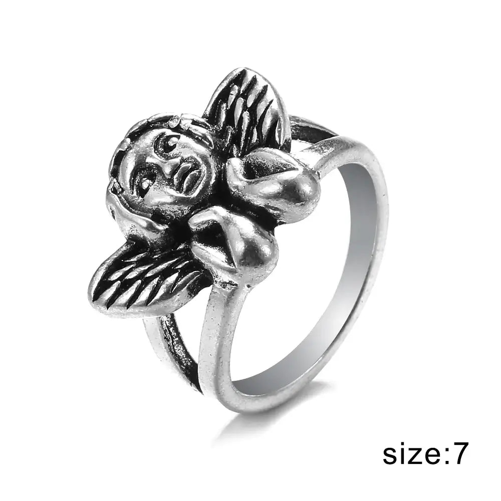 Y2k vintage carved rings - unique designs in high quality zinc alloy - 12