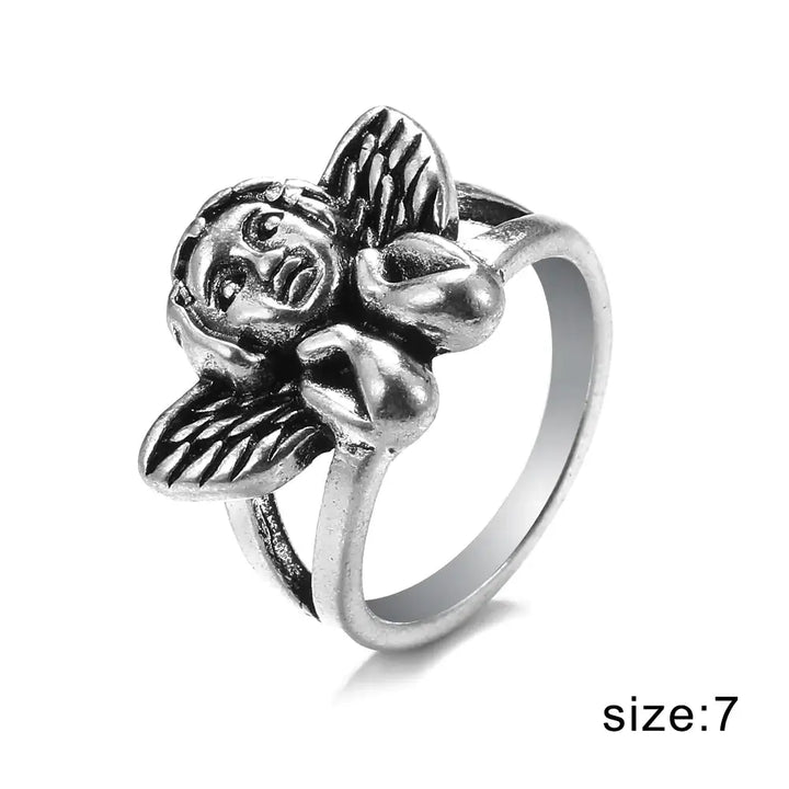 Y2k vintage carved rings - unique designs in high quality zinc alloy - 12