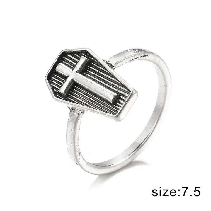 Y2k vintage carved rings - unique designs in high quality zinc alloy - 15