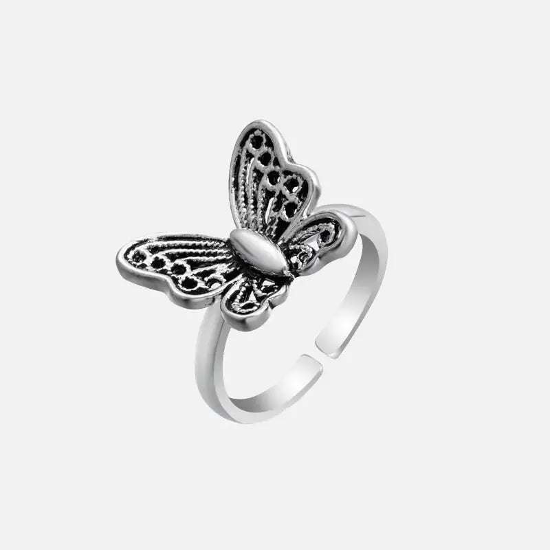 Y2k vintage carved rings - unique designs in high quality zinc alloy - 3