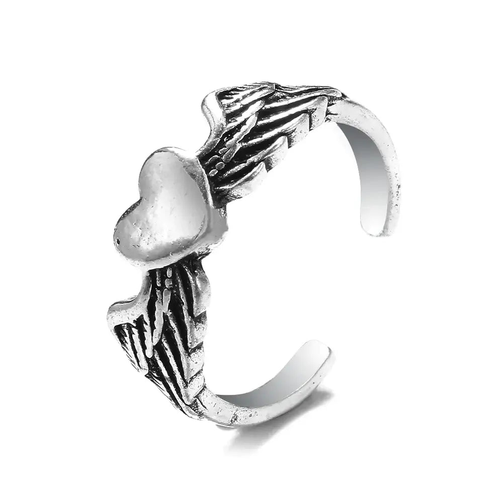 Y2k vintage carved rings - unique designs in high quality zinc alloy - 7