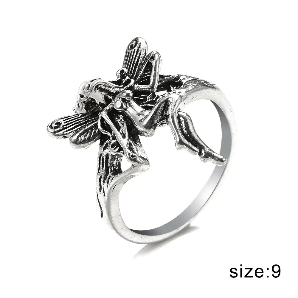 Y2k vintage carved rings - unique designs in high quality zinc alloy - 9