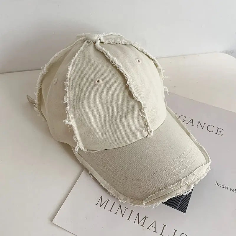 Grunge y2k cap to enhance your urban style - beige