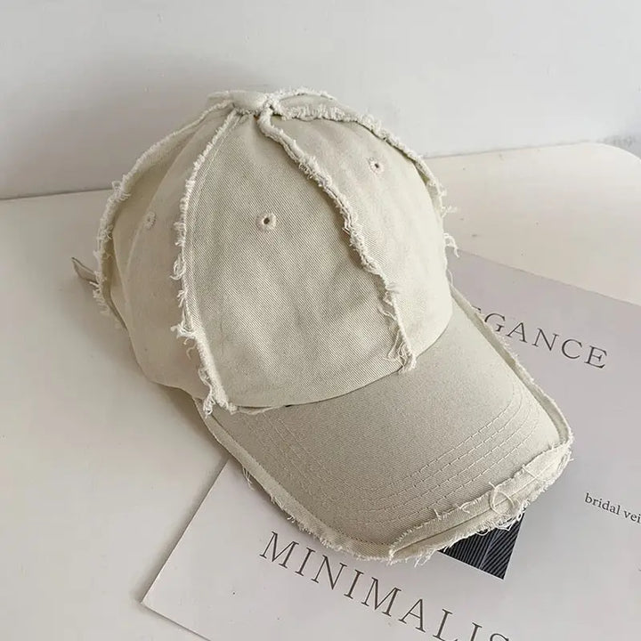 Grunge y2k cap to enhance your urban style - beige