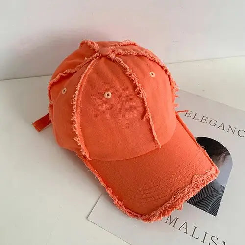 Grunge y2k cap to enhance your urban style - orange