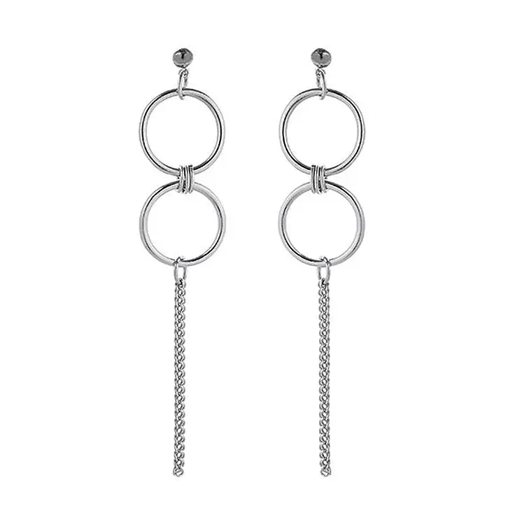 Y2k full zip jacket for trendy apparel and accessories - standart / silver - earrings