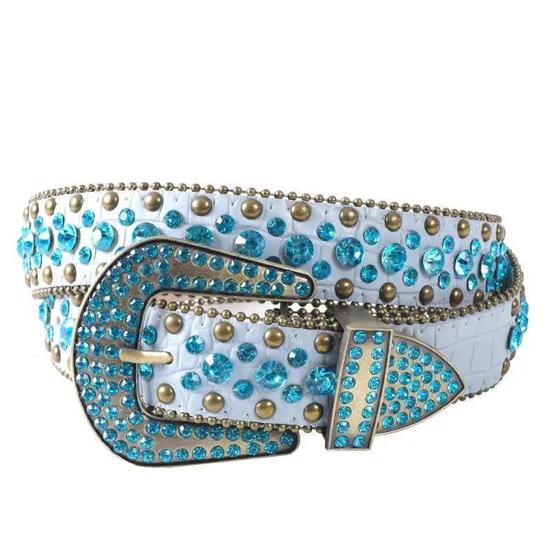 Ceinture en diamant bleu élégante et durable - 105cm