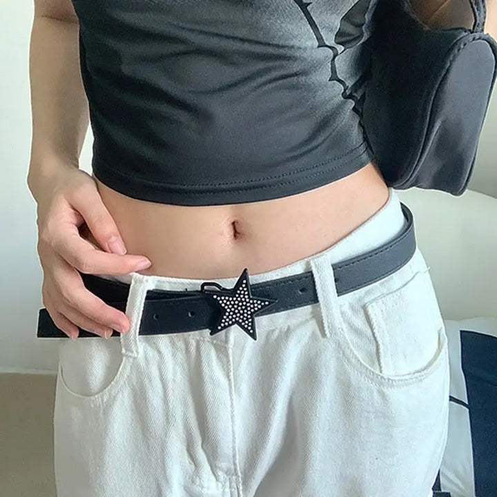 Adjustable and trendy y2k star belt