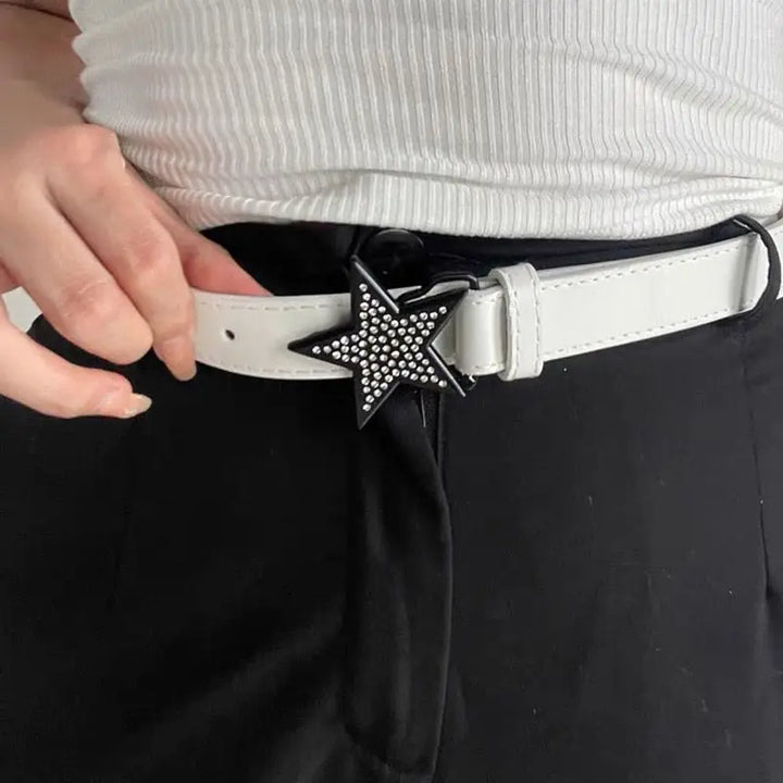 Adjustable and trendy y2k star belt
