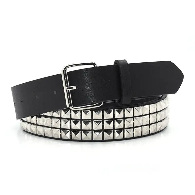 Grunge y2k belt in leather and denim