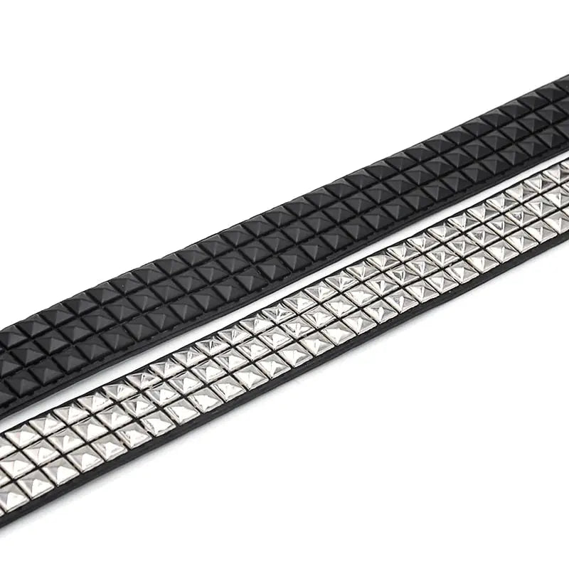 Grunge y2k belt in leather and denim