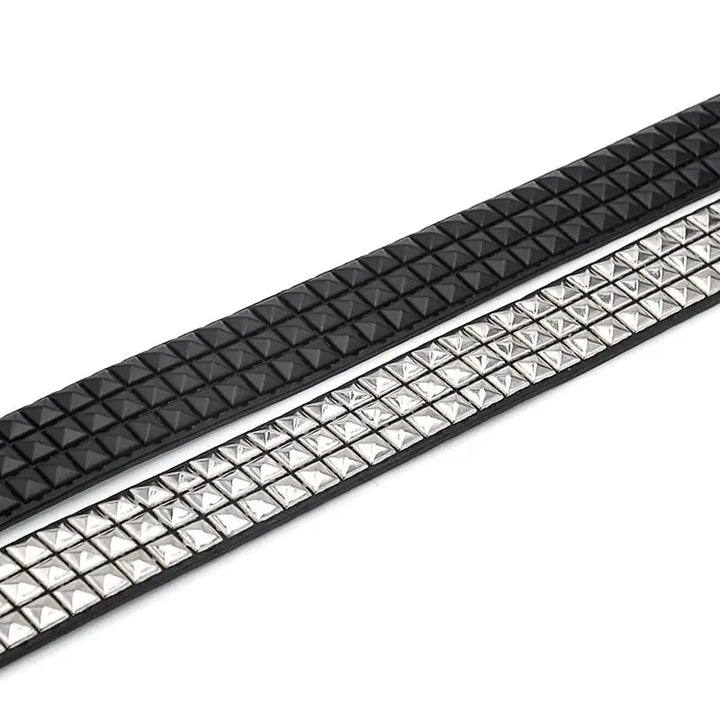 Grunge y2k belt in leather and denim