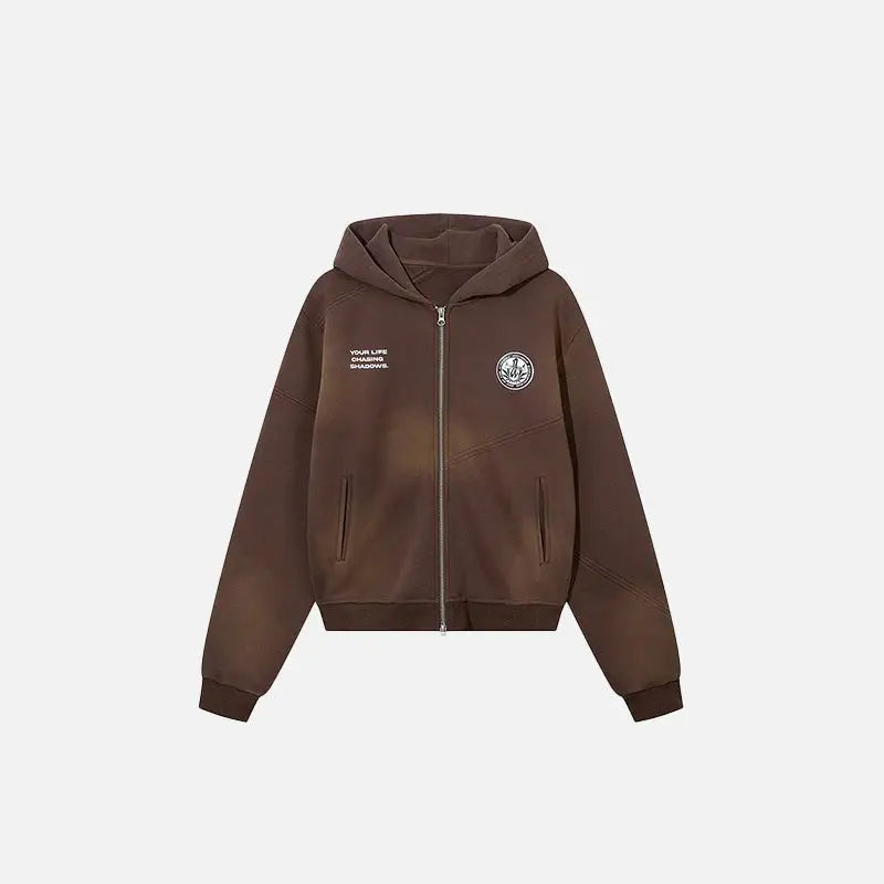 Chic solid color y2k hoodie for comfort and style - auburn / s - hoodies
