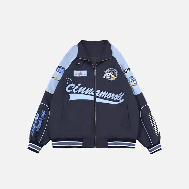 Cinnamoroll y2k loose jacket in high quality cotton - blue / s - jackets