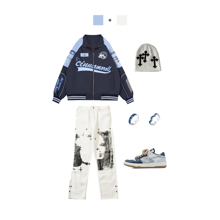 Cinnamoroll y2k loose jacket in high quality cotton - jackets