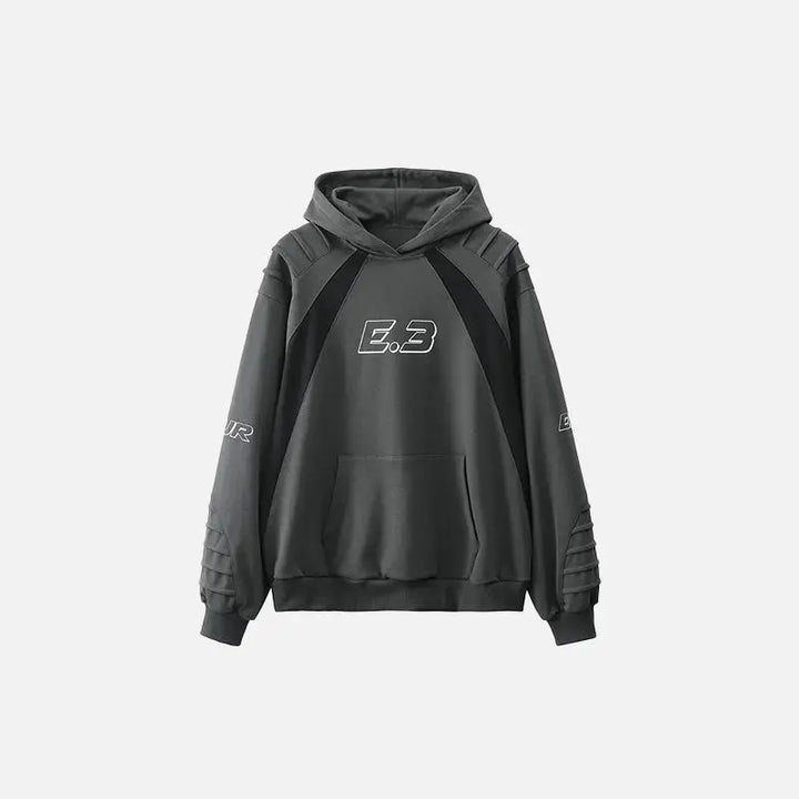 Y2k color block oversized hoodie for comfort and style - gray / m - hoodies