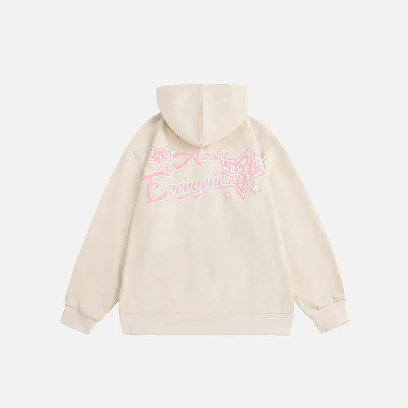 Y2k color rip oversized hoodie for streetwear collection - hoodies