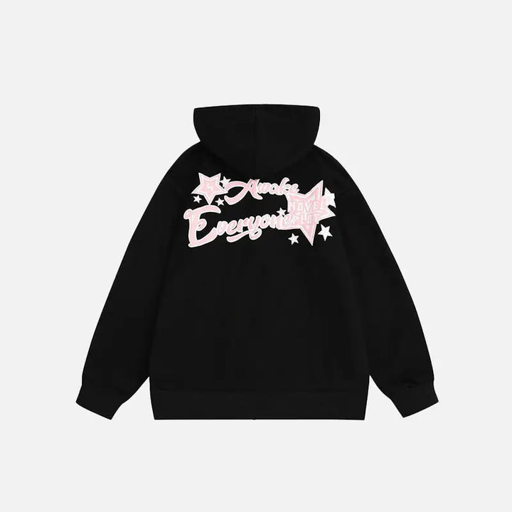 Y2k color rip oversized hoodie for streetwear collection - hoodies