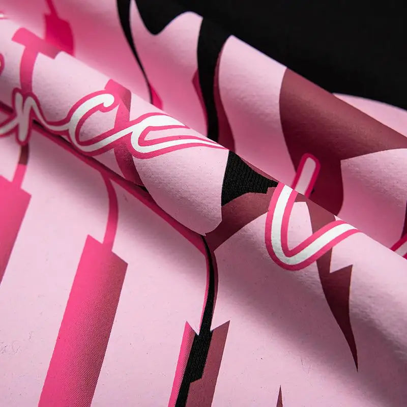 Heart letter print colorblock hoodie in luxurious cotton - hoodies