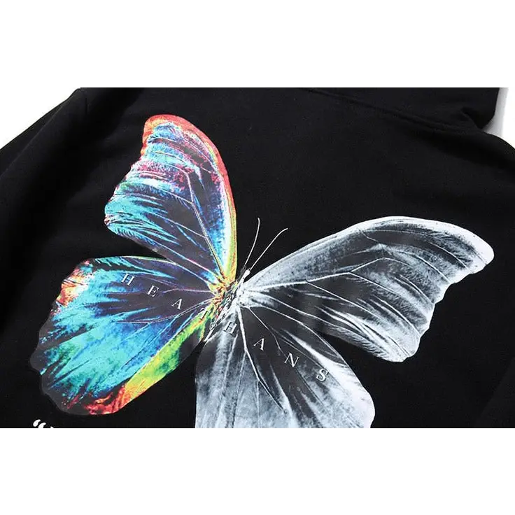 Y2k colorful butterfly print hoodie for a stylish wardrobe upgrade - hoodies