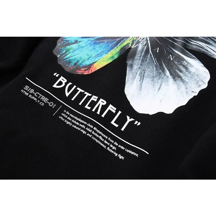 Y2k colorful butterfly print hoodie for a stylish wardrobe upgrade - hoodies