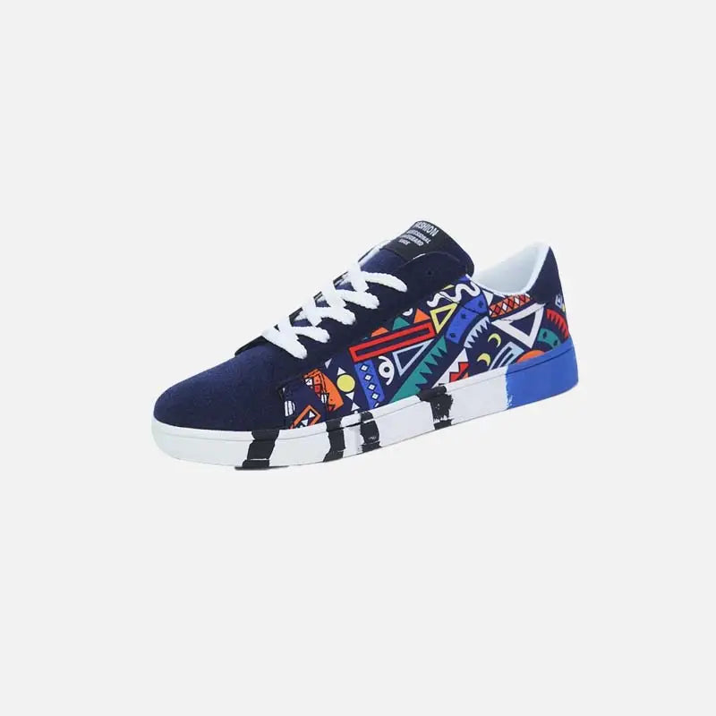 Colorful y2k graffiti skateboard shoes for stylish comfort - shoes