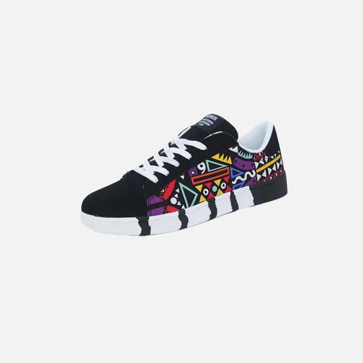 Colorful y2k graffiti skateboard shoes for stylish comfort - shoes