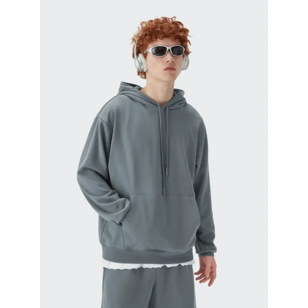 Trendy y2k oversized hoodie with drawstring for comfort and style - hoodies