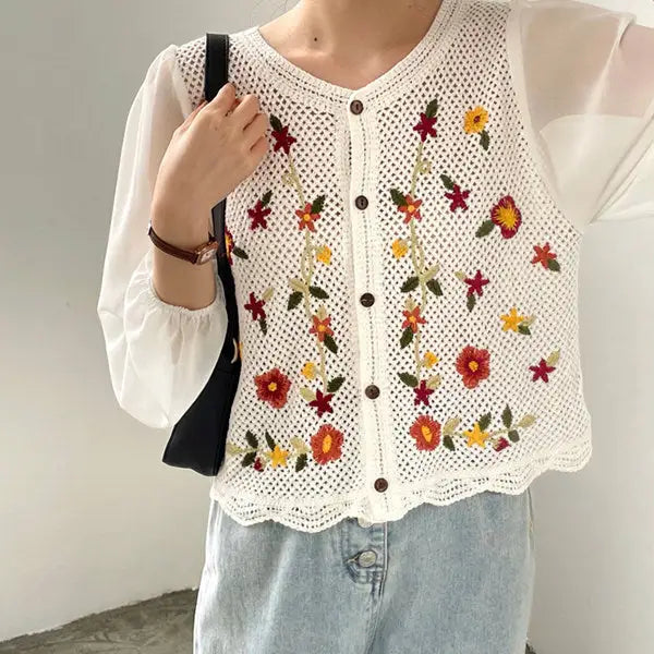 Y2k full zip jacket with 84cm length and 58cm sleeves - cardigan