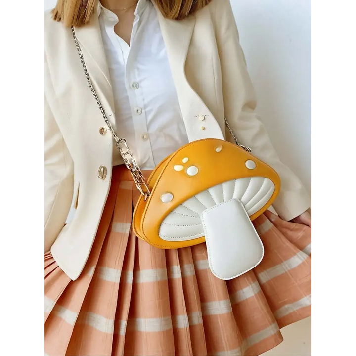 Mushroom shape crossbody shoulder bag for fashion and convenience - one size / yellow