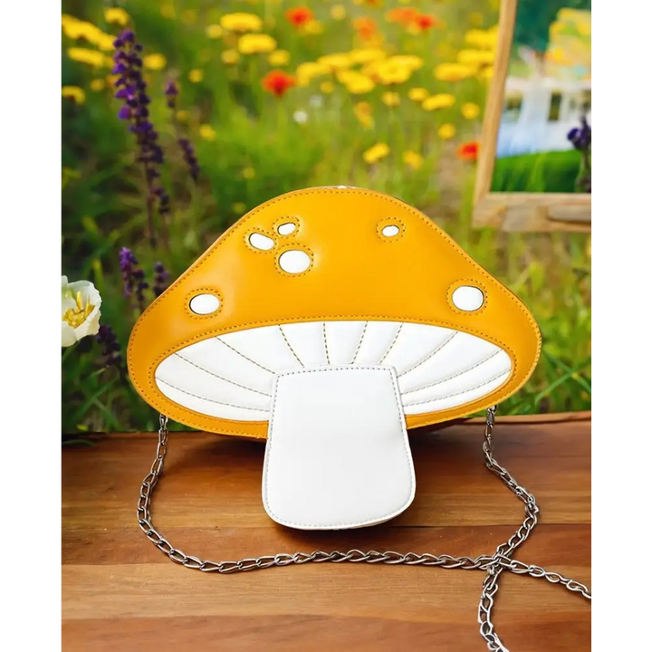 Mushroom shape crossbody shoulder bag for fashion and convenience - one size / yellow