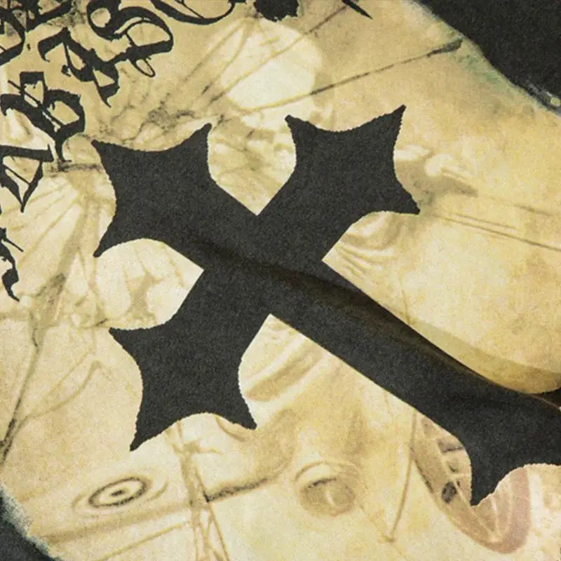 Cross long sleeve printed hoodie for style and comfort - hoodies