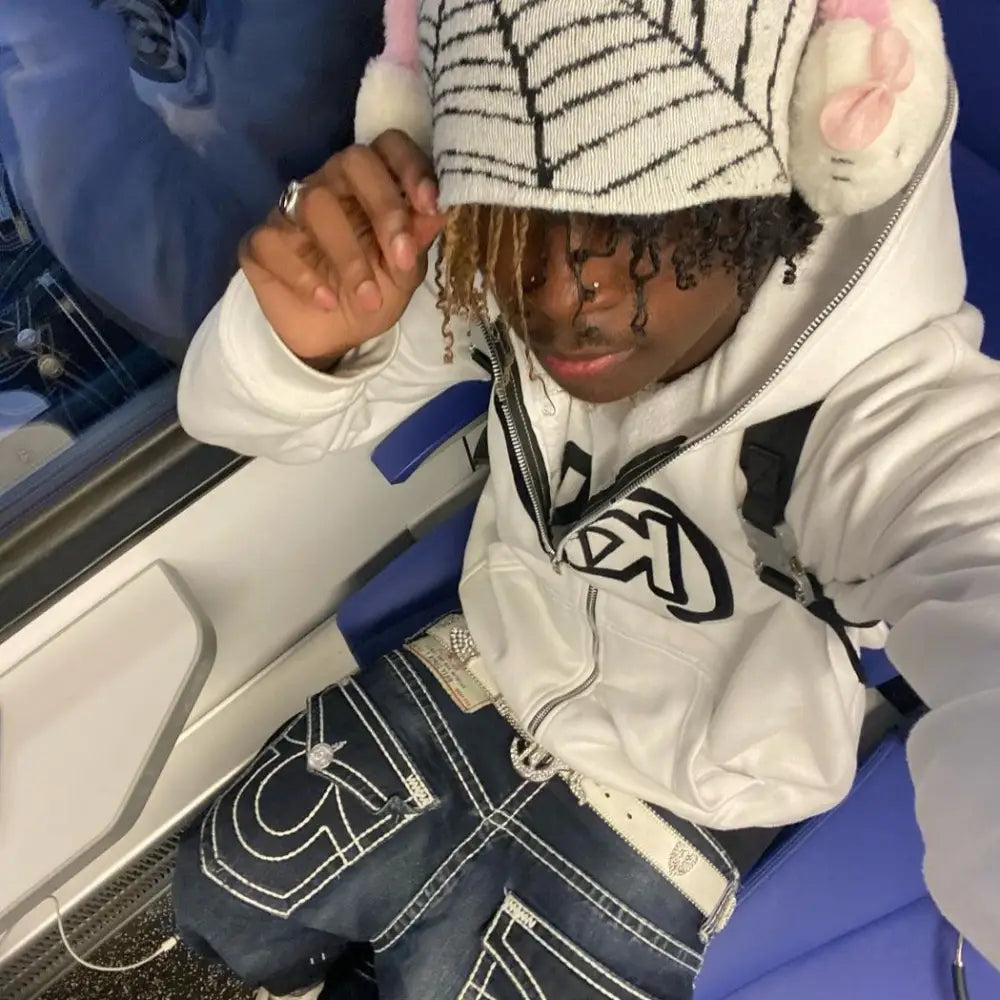 Custom y2k zippered hoodies in 3 colors