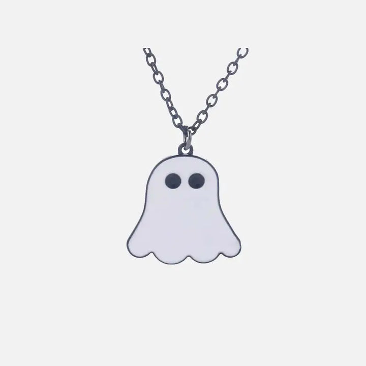 Cute ghosts pendant in zinc alloy for enchanting style - necklaces