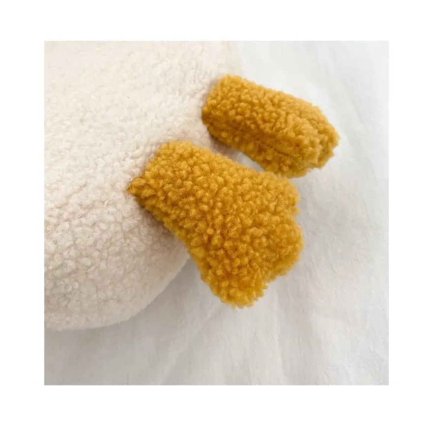 Cute goose bag y2k in soft lambswool with animal print zipper handbags