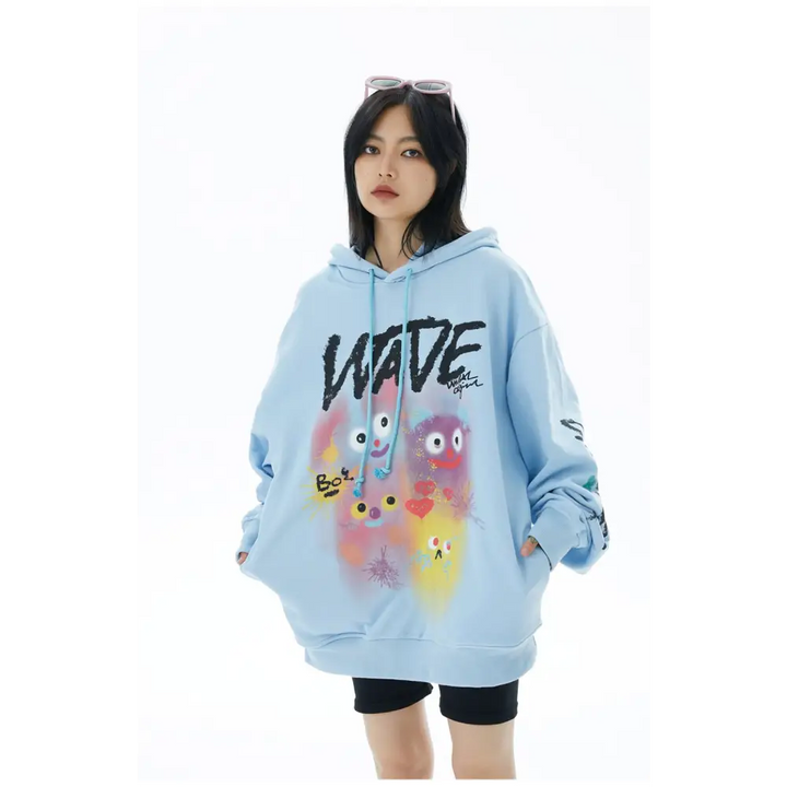 Cute y2k graphic print hoodie for style and comfort - hoodies