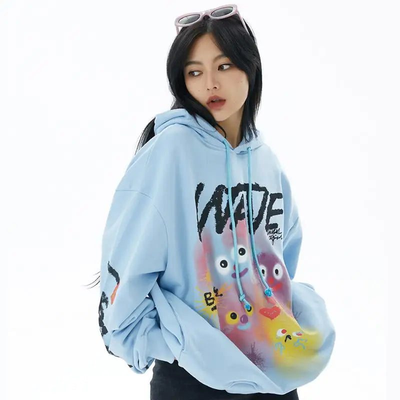 Cute y2k graphic print hoodie for style and comfort - hoodies