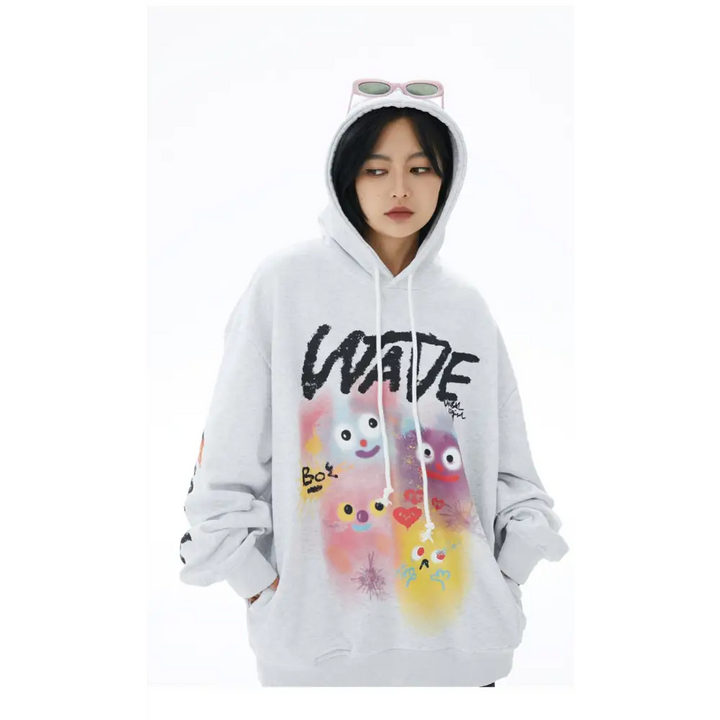 Cute y2k graphic print hoodie for style and comfort - hoodies