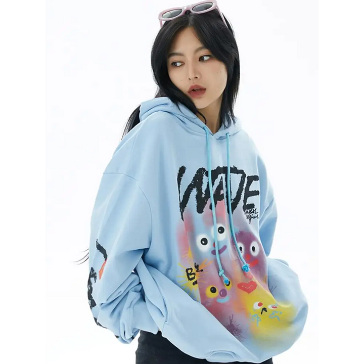 Cute y2k graphic print hoodie for style and comfort - hoodies