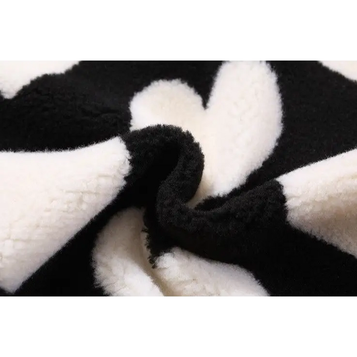 Y2k heart-shaped jacket for retro style and comfort - furry