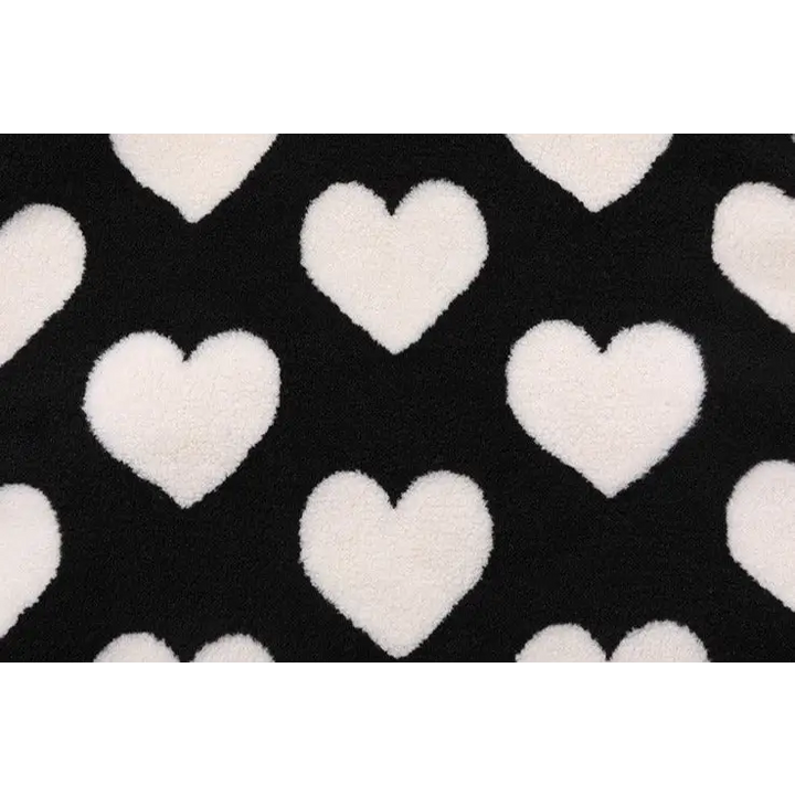 Y2k heart-shaped jacket for retro style and comfort - furry
