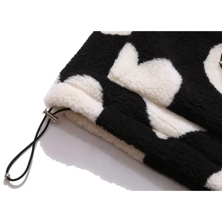 Y2k heart-shaped jacket for retro style and comfort - furry