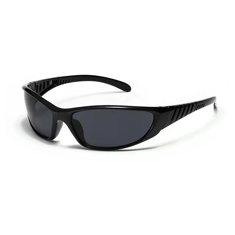 Y2k cyberpunk sunglasses with durable plastic frame for unbeatable style - black / as photos showing