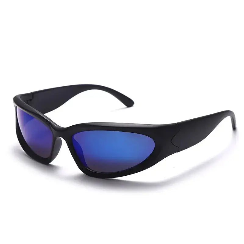 Y2k cyberpunk sunglasses with durable plastic frame for unbeatable style - d04 black blue / as photos showing
