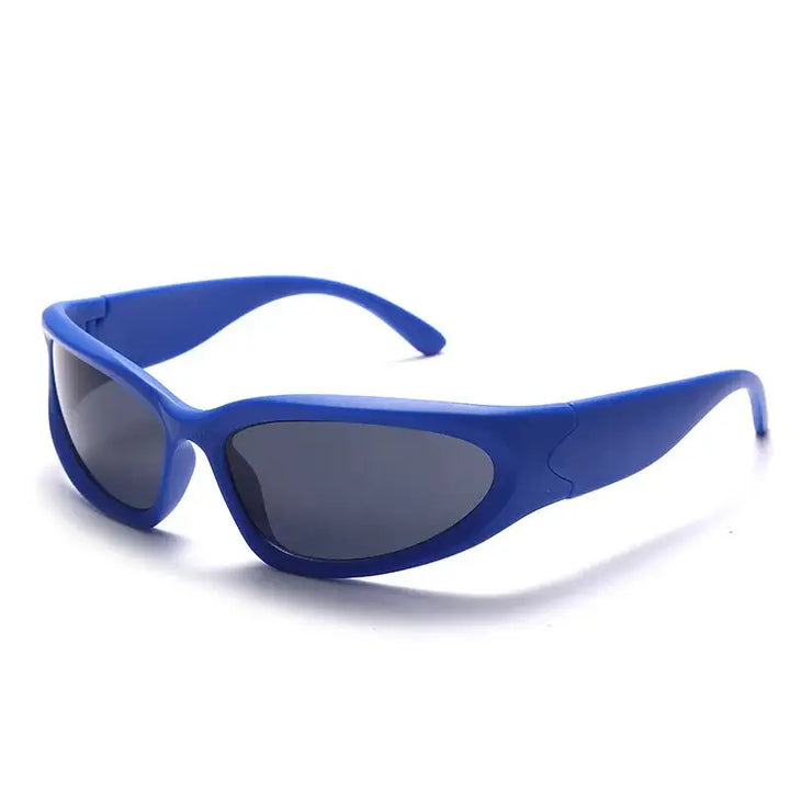 Y2k cyberpunk sunglasses with durable plastic frame for unbeatable style - d06 blue black / as photos showing