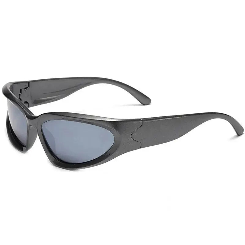 Y2k cyberpunk sunglasses with durable plastic frame for unbeatable style - f01 gun sliver / as photos showing