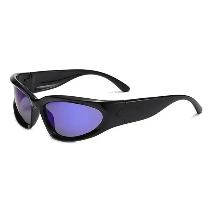 Y2k cyberpunk sunglasses with durable plastic frame for unbeatable style - f03 purple black / as photos showing