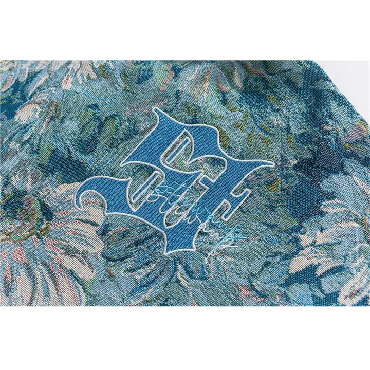 Y2k floral print varsity style jacket with daisy flowers