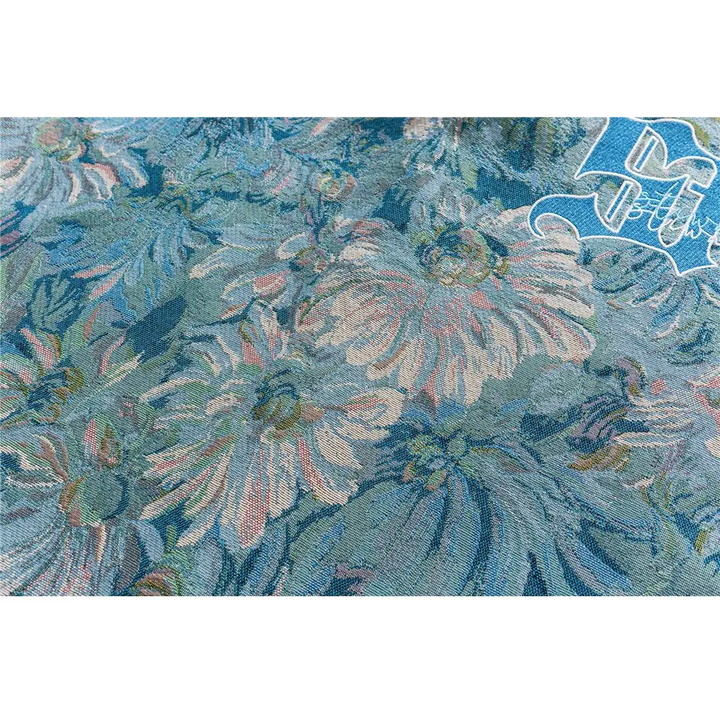 Y2k floral print varsity style jacket with daisy flowers